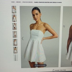 Showpo Isabel Strapless Bustier Mini Dress White